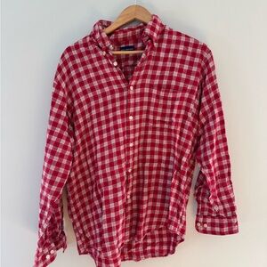 John Ashford Red and White Checkered Shirt